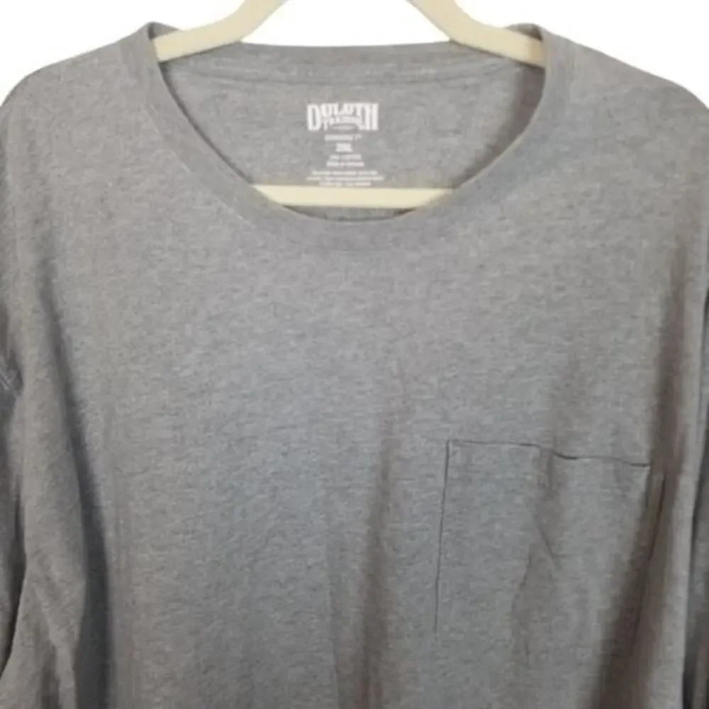 Duluth Trading Co Mens Longtail T-Shirt 2XL Minimalist Crew Neck Pullover Cotton